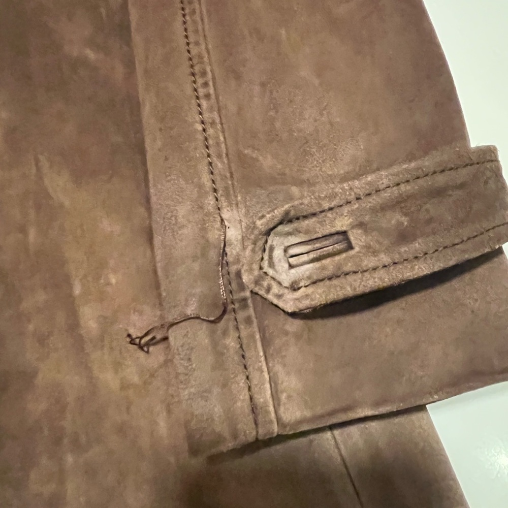 Miu Miu Chcolate Brown Suede Trench Coat - Picture 4 of 6